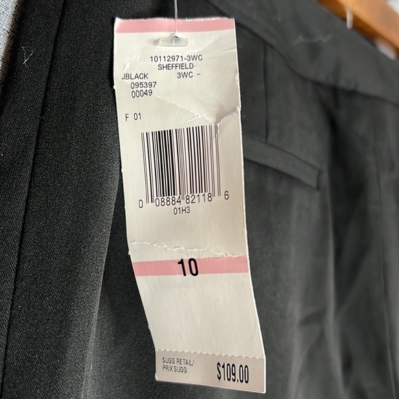 JONES NEW YORK SIZE 10 BLACK STRETCH DRESS PANTS NWT - Picture 7 of 9